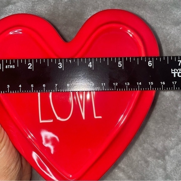 Rae Dunn “LOVE” Red Heart Shaped Jewelry or Trinket Box with White Love Letters - Picture 10 of 12